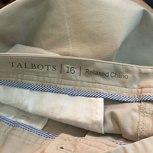 Talbots NWOT Relaxed Chino Tan Pants - Picture 3 of 5